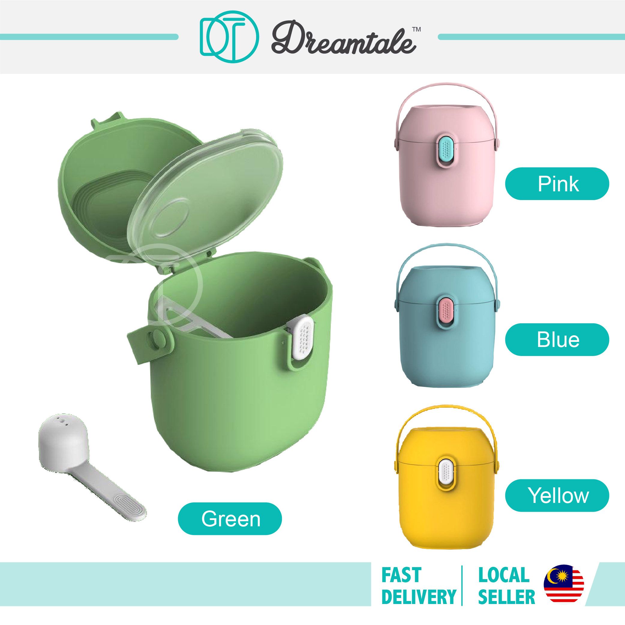 Dreamtale Bekas Susu Dengan Sudu Baby Milk Powder Container Bekas Susu with Scoop Travel Friendly BAB077