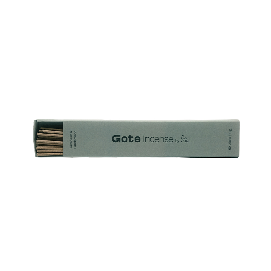 Gote Incense Sticks (50 Sticks) - Sandalwood & Geranium | Scented | Aromatic Aroma | Earthy | Relaxing | Stress Relief
