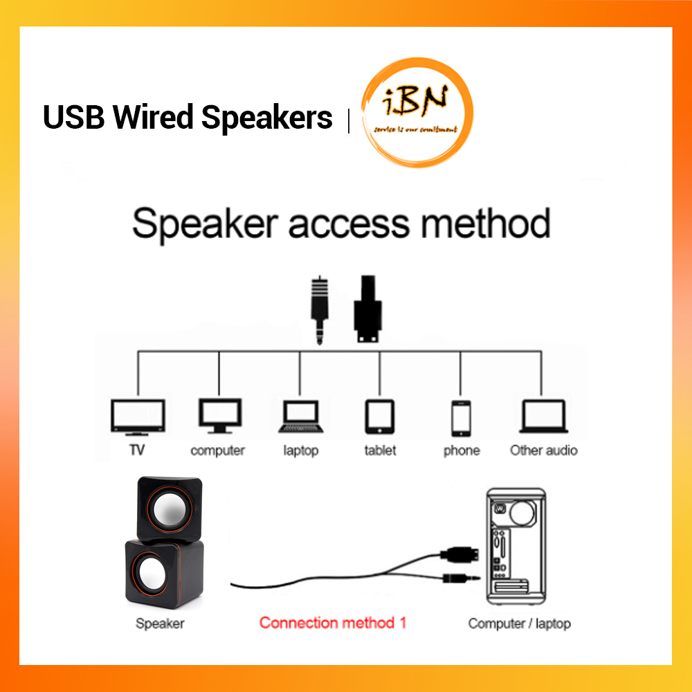 USB Wired Small Speaker for Computer Audio Mini Notebook Desktop Portable Desktop Speaker Multimedia @ IBN