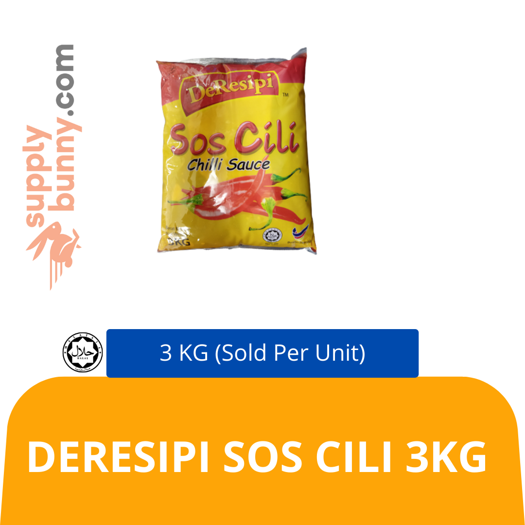 KLANG VALLEY ONLY! DeResipi Sos Cili 3kg (sold per bottle) Chongsway