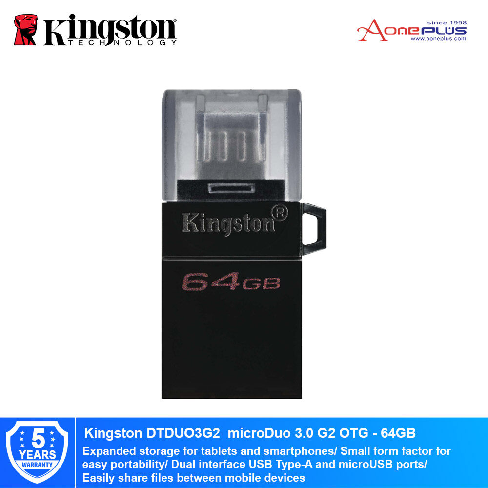 Kingston DTDUO3G2 DataTraveler microDuo 3.0 G2 OTG Flash Drive - 32GB/64GB/128GB