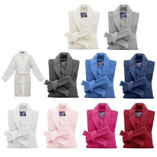 （Chica bathrobe） Pure Cotton Toweling Bathrobe For Men Women Ready Stock