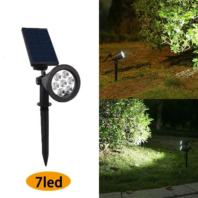 7LED Outdoor Solar Lights RGB Changing Lawn Ground Lamp IP65 Waterproof Landscape Spotlights Lighting For The Garden Decor