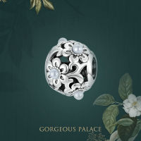 BAMOER Vintage Pattern Charm 925 Sterling Silver Purple Stone Love Drop Pendant fit for Women Bracelet & Bangle Fine Jewelry SCC2180