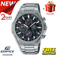 (2 Years Official Warranty) Jam Tangan Lelaki Original Edifice EQB-1100 Chronograph Men Business Fashion Watch 100M Water Resistant Shockproof Waterproof Full Auto-Calendar Stainless Steel Mens Quartz Wrist Watches EQB-1100YD-1A