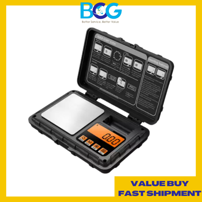 Digital Scale Accurate Weighing and Easy to Carry Lightweight Pocket Size Black