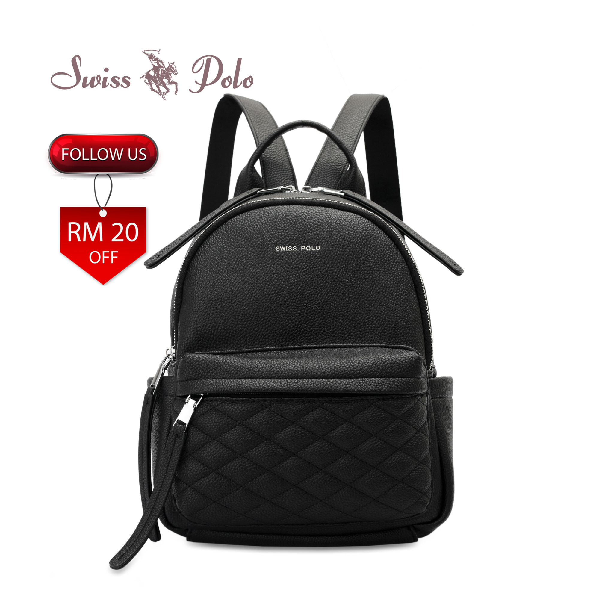 SWISS POLO Ladies Backpack HEL 7574-1 BLACK