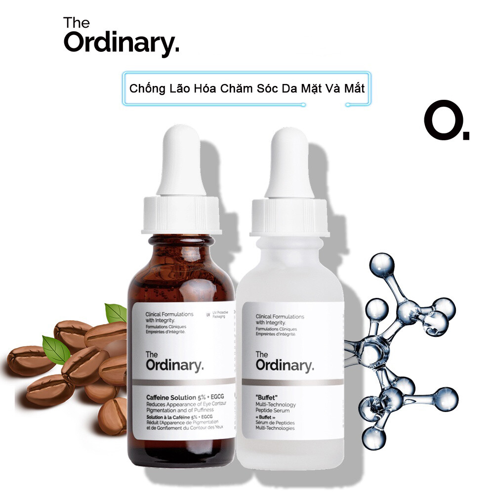 The ordinary anti-aging cp set - caffeine solution 5% + egcg & “ buffet ” 2x30ml