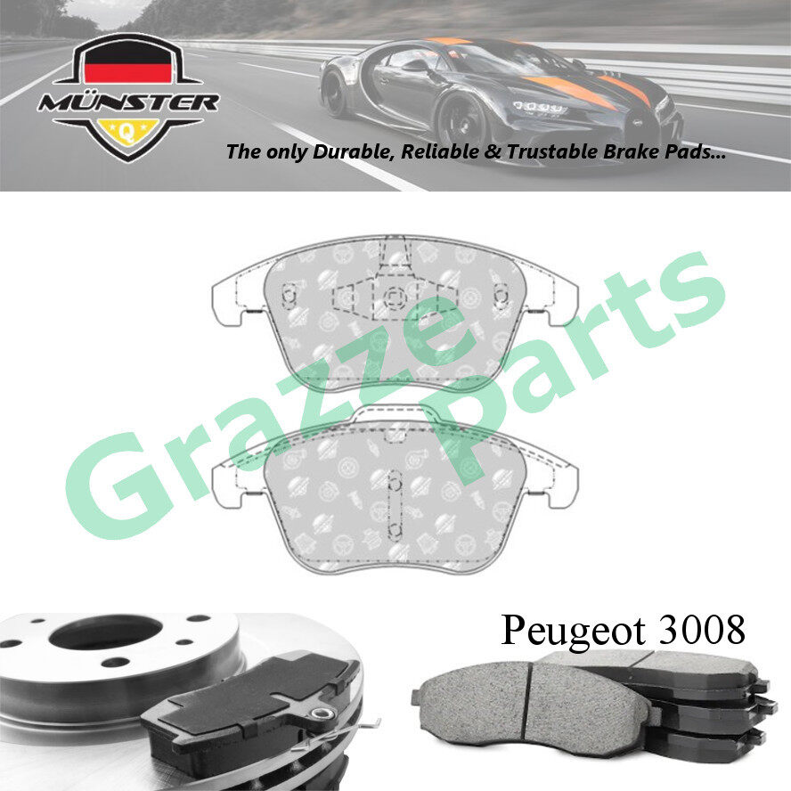 Münster Disc Brake Pad Front for Peugeot 3008 SUV 1.6 THP 2010-2016 5FV(EP6CDT) 5GZ(EP6FDT) - 1