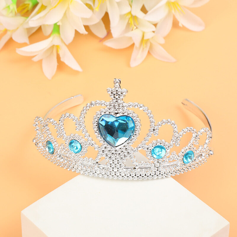 LYZRC   Childrens Ice and Snow Romantic Crown Princess Aisha Girls Hair Band Accessories Girls Jewel