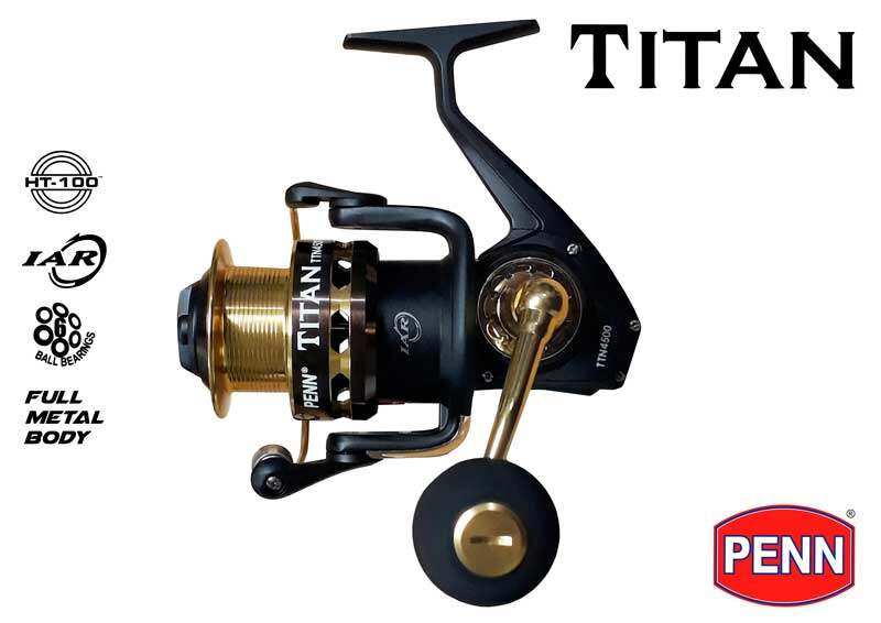 PESCA - PENN Titan Spinning Reel 5.3:1 Gear Ratio Full Metal Body 4500 5000 8000 Saltwater Fishing Reel Ready Stock