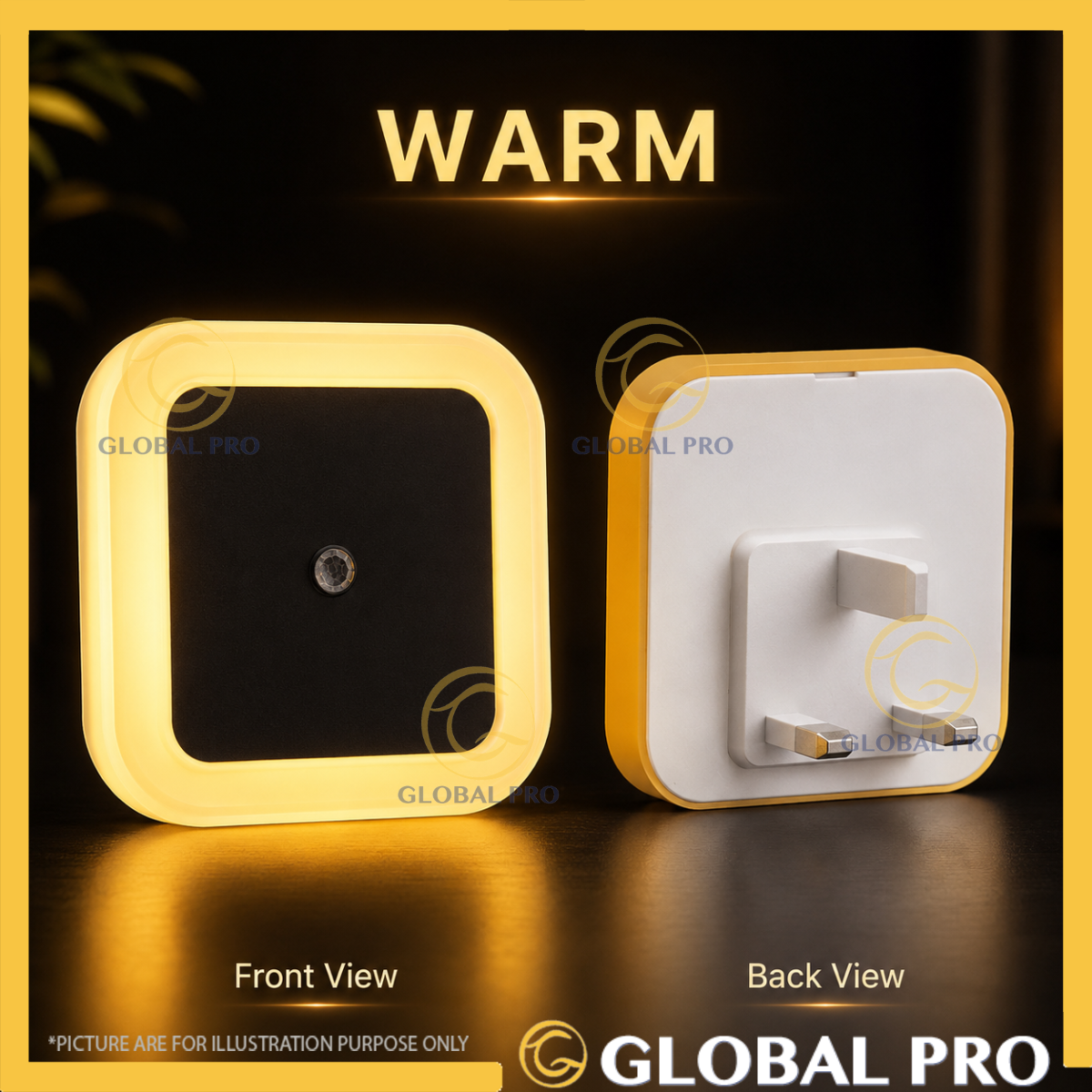 LED Light Lampu Tidur Night Lamp Lighthing Light Sensor 3 Pin Plug Mini LED Light Wireless LED Light 卧室感应夜灯