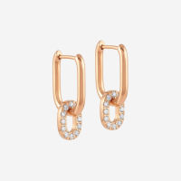 [ BESTSELLER RM99 ONLY ] CELOVIS Adessa Interlocking with 5A Grade Cubic Zirconia Drop Earrings in Gold/ Rose Gold/ Silver