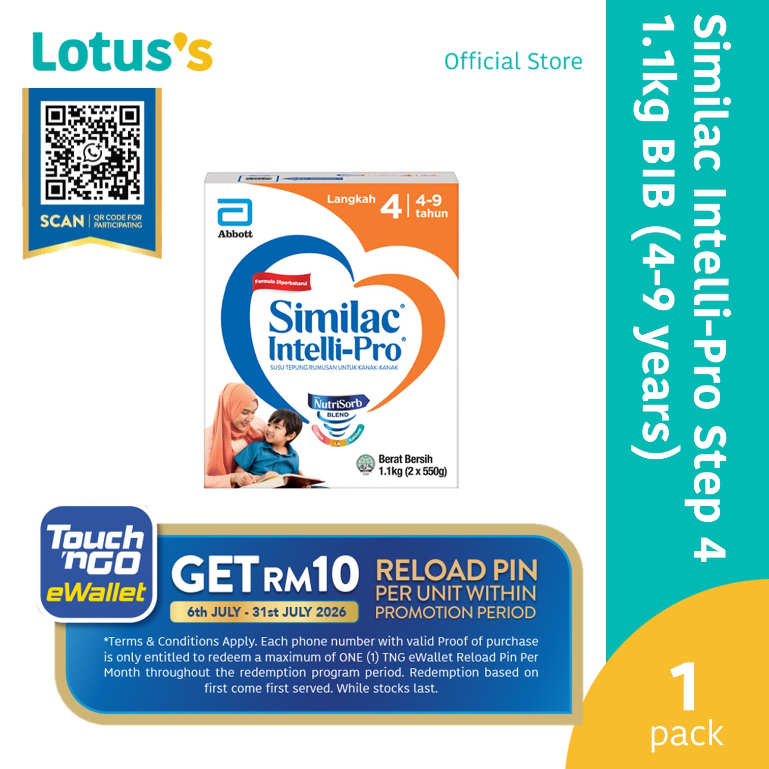 Similac Intelli-Pro Step 4 1.1kg BIB (4-9 yrs)