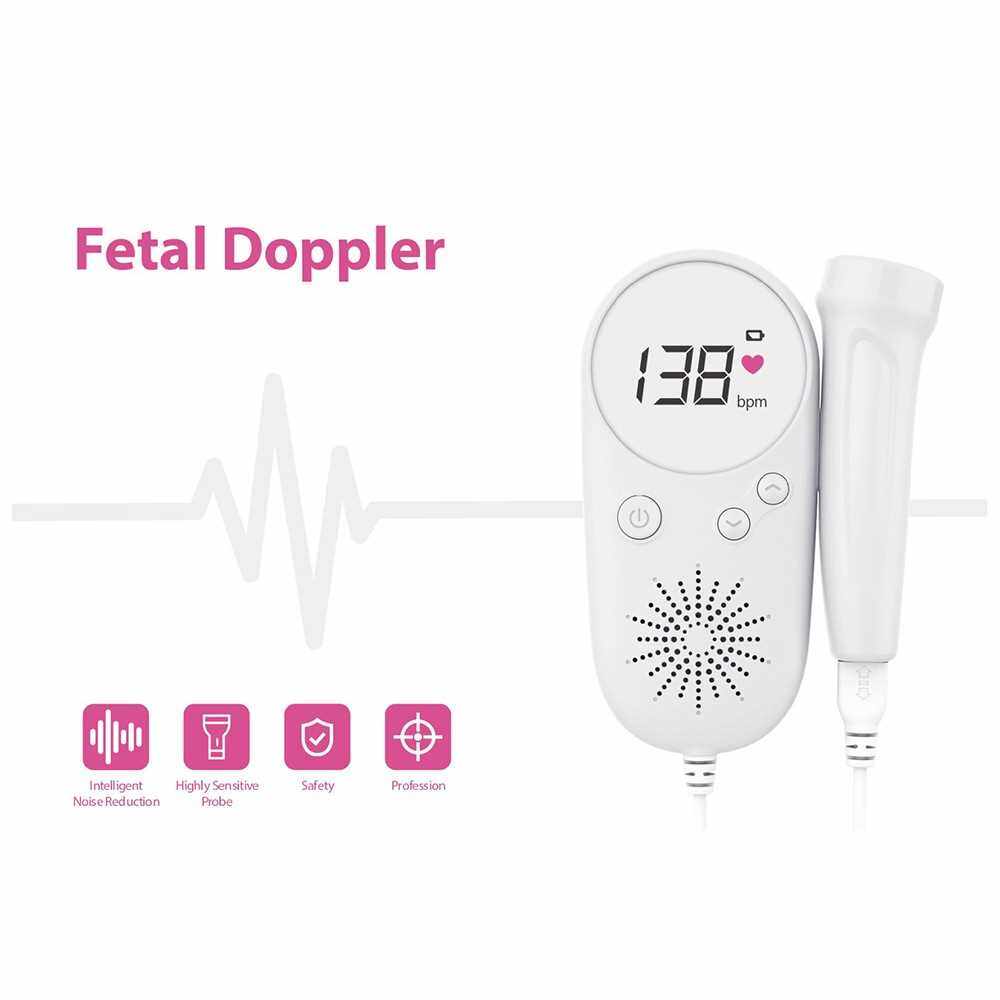 BEST SELLER Household Fetal Doppler Baby Prenatal Heart Monitor LCD Display Fetus-voice Meter Pregnant Woman Daily Care Product (Standard)