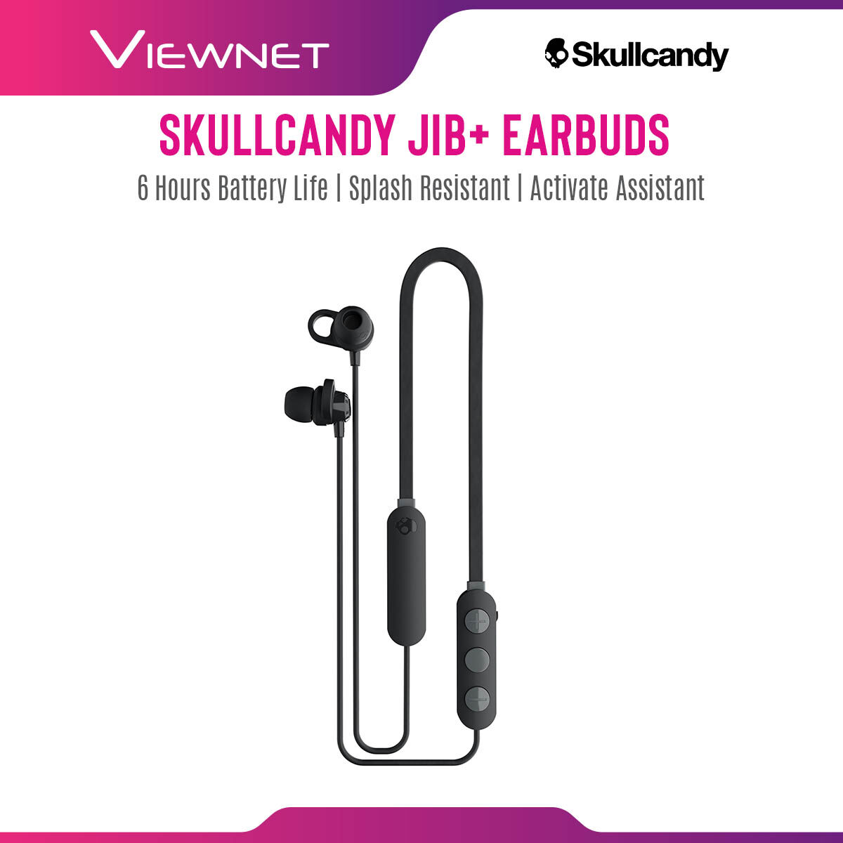 skullcandy jib  wireless earphone with activate assistant