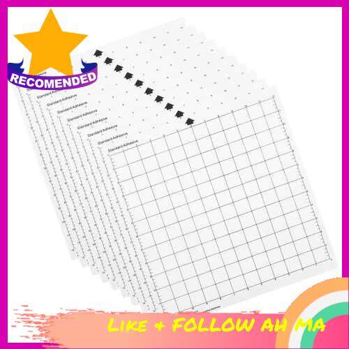 BEST SELLER Replacement Cutting Mat Transparent Adhesive Cricut Mat with Measuring Grid 12 by 12-Inch for Silhouette Cameo Cricut Explore Plotter Machine 10PCS (5)