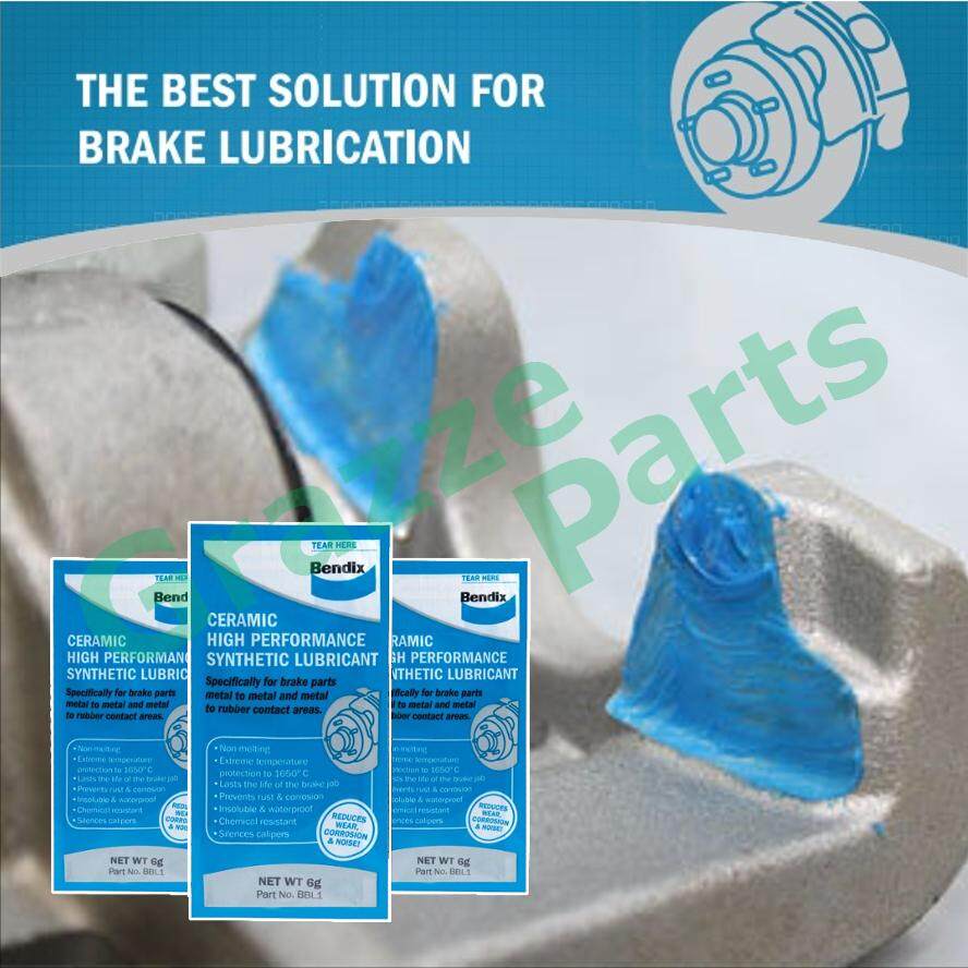 6 gram Pack Bendix Ceramic High Performance Synthetic Lubricant / Rubber Grease / Brake Pad