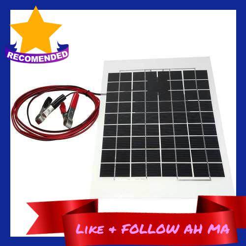 Best Selling 12V 10W 38 X 22 CM PolyCrystalline Transparent Epoxy Resin Solar Panel With Alligator C