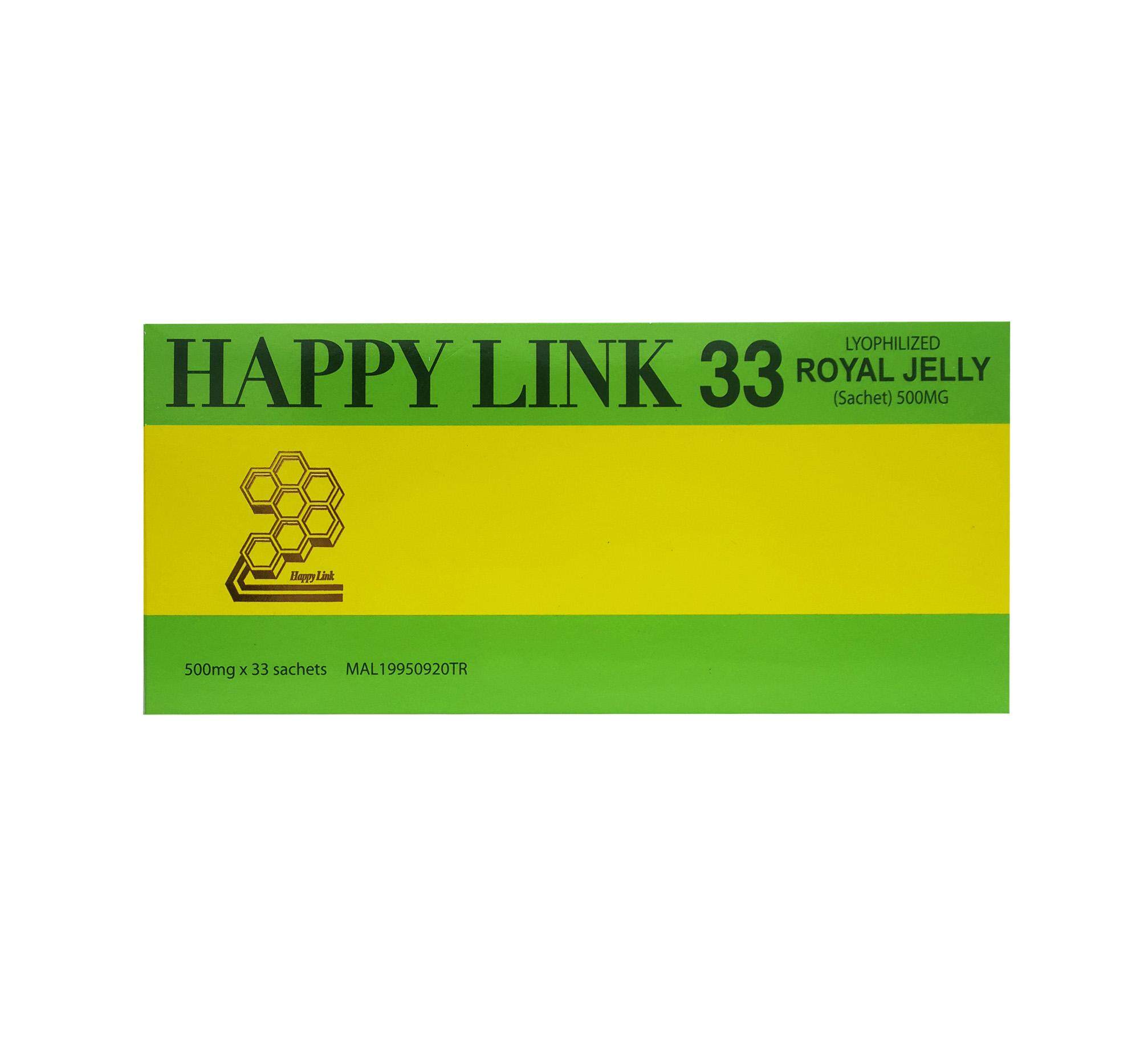 Happy Link Royal Jelly 500mg x 33sachets New PGMall
