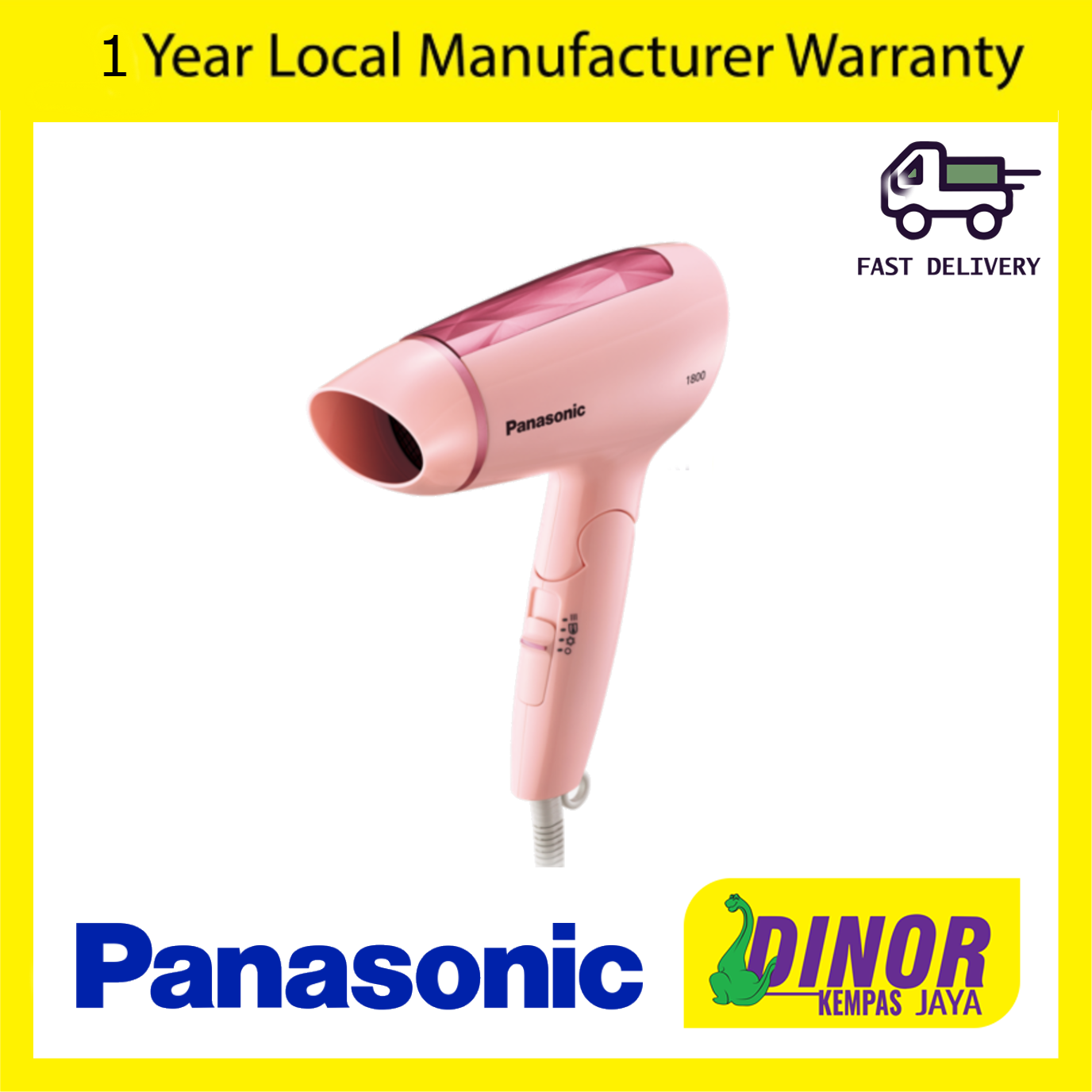 Panasonic 1800W Basic Hair Dryer EH-ND30-P655