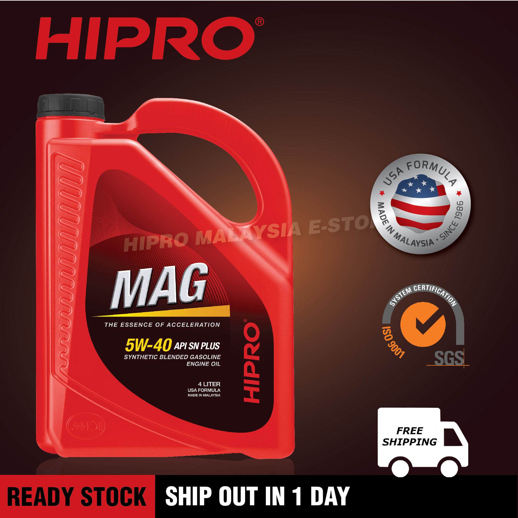 HIPRO MAG SAE 5W40 4L Synthetic Blended Engine Oil (Semi Synthetic
