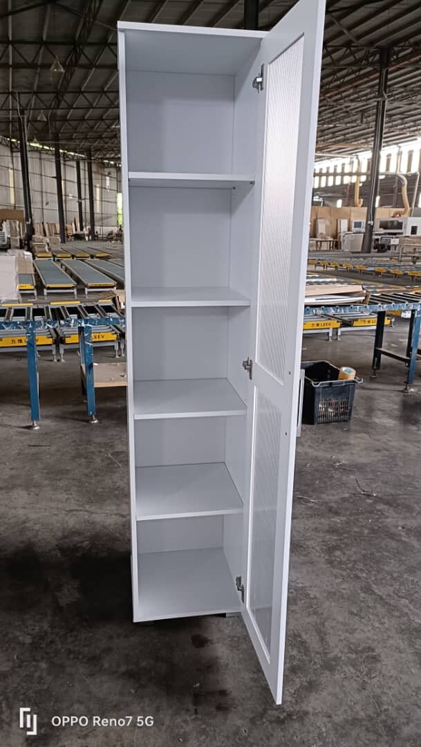 ROAM METOD 1 Door Multipurpose Storage Cabinet 5 Tier Almari Buku Kabinet Bookshelf Almari Hiasan High Cabinet Mop White
