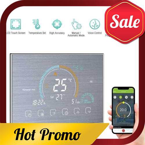 95-240V Wi-Fi Smart Programmable Thermostat 5+1+1 Six Periods Voice APP Control Backlight LCD Water/