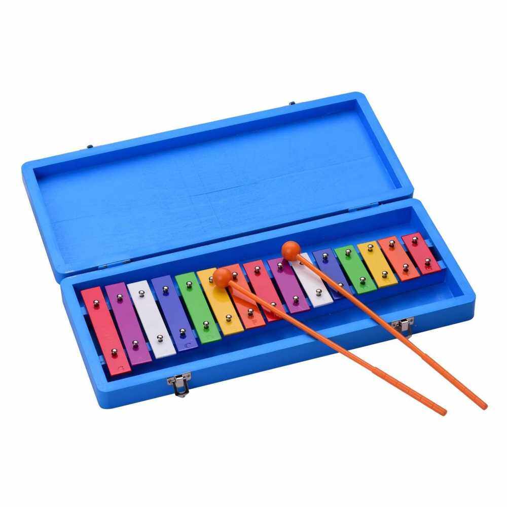 15 Keys Glockenspiel Xylophone Colorful Early Educational Musical