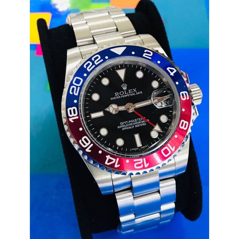 [Grand Sale] Rolex_GMT PEPSI fully Automatic with box paper bag and warranty card
