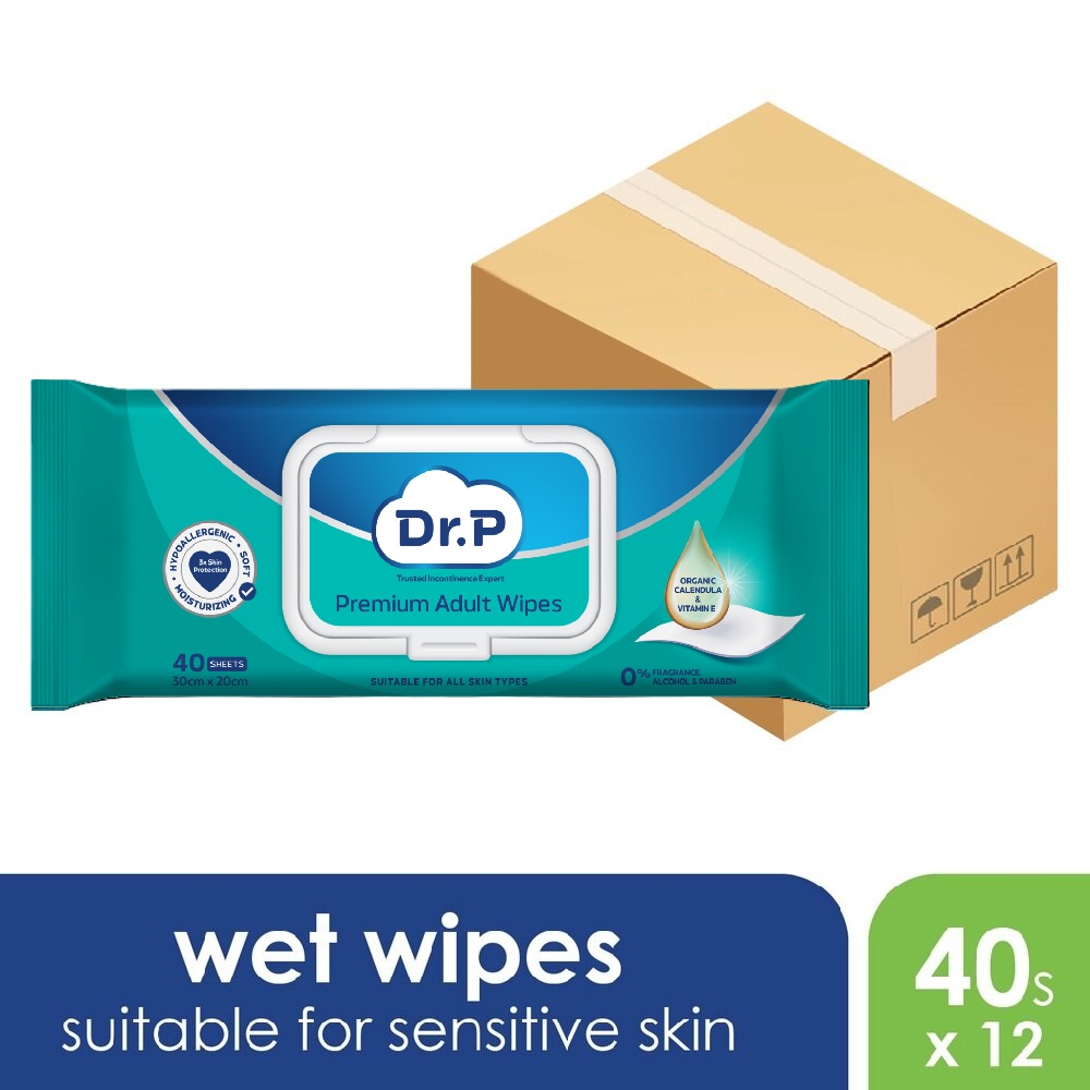Dr. P Premium Adult Wipes (40s x 12/carton)