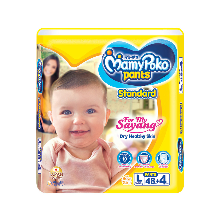 MAMYPOKO Baby Diapers Standard Pants L 48s