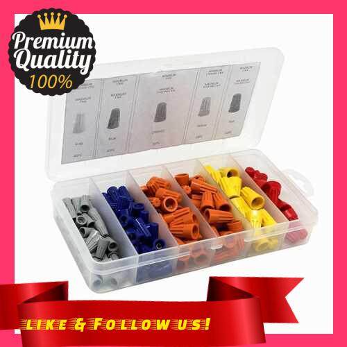 People\'s Choice 158 PCS Twist-On Wire Connector Assortment - Yellow,Blue,Orange,Grey and Red Easy Twist-On Ribbed Cap (Standard)