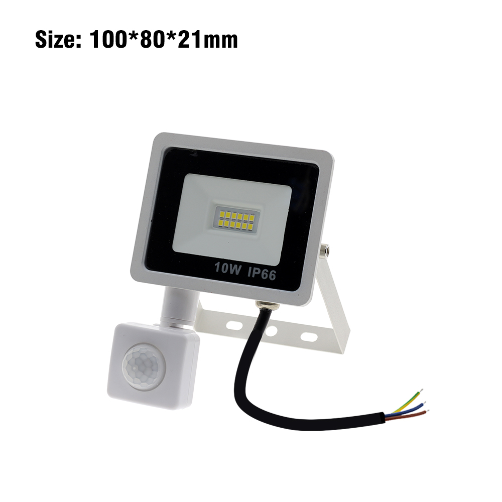 LED PIR Motion Sensor Floodlight 220V Waterproof Spotlight 10W 30W 50W Flood Light Outdoor Lighting for Garden Street Wall