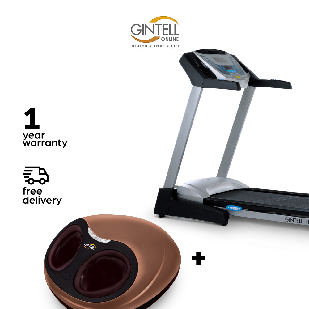 GINTELL CyberAIR Compact Treadmill FT460 (New) + G-Beetle EZ Foot Massager
