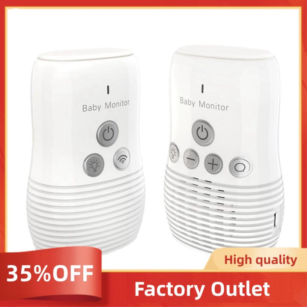 Baby Audio Monitor 2-Way Talk Baby Wireless Night Light Home Child Safety Device 2.4GHz US-Plug Easy Install Easy to Use
