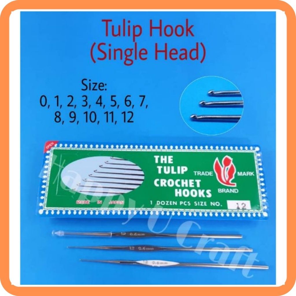 Tulip Brand Crochet Hooks / Jarum Kait Brand Tulip (Single Hook) / Made In Japan