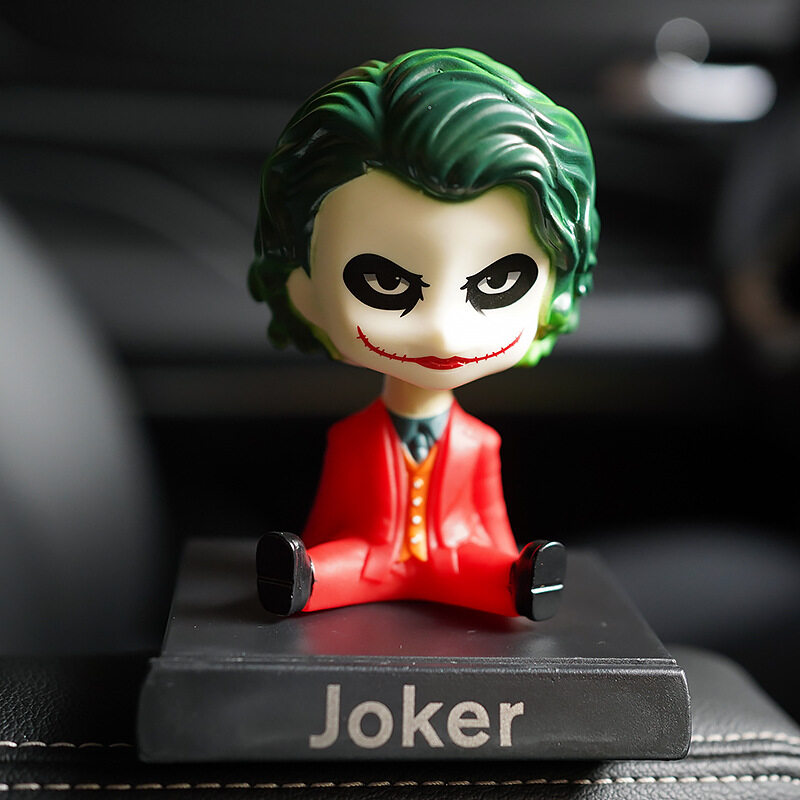 Joker Cute Version Shaking Head Marvel Toy Car Home Decor Toys 12cm