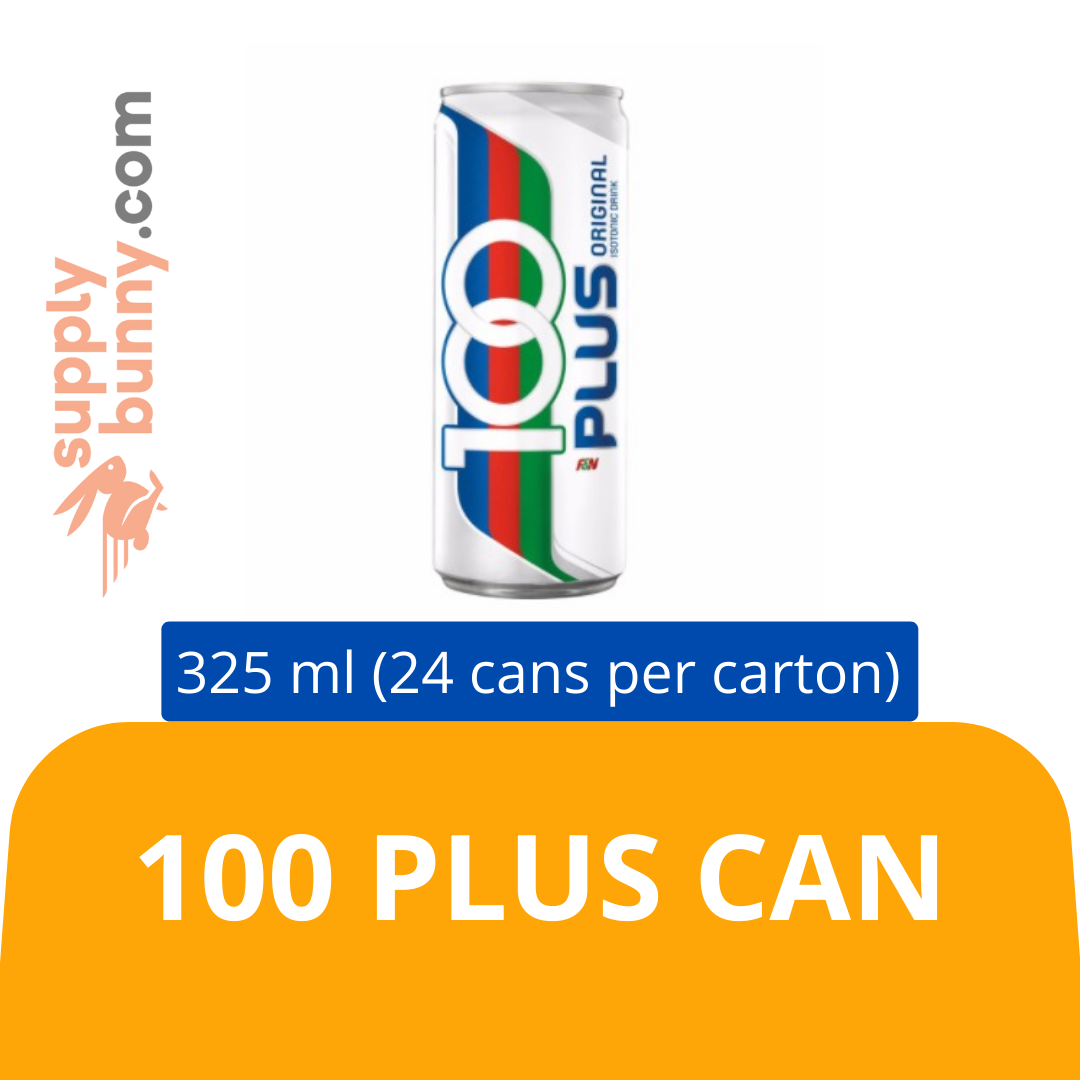 100 Plus Can (325ml X 24 cans) (sold per carton) 100号罐装饮料 PJ Grocer 100 Plus Tin
