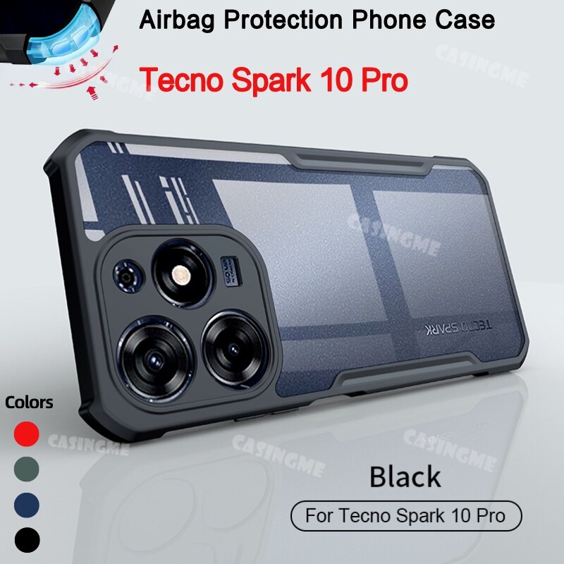 Tecno Spark 10 Pro Rõ Ràng Ốp điện thoại Cho Tecno Spark 10Pro 10 Spark10 Pro 10C Đi 2023 2024 4G Silicone điện thoại trong suốt Trường Hợp Acrylic Chống Sốc Bumper Ốp lưng TPU mềm Bìa