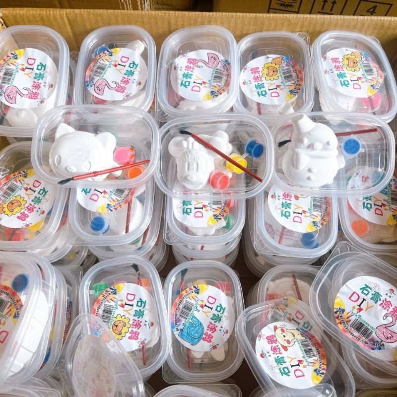 Randomly Cartoon Plaster doll painting plaster doll white drawing DIY painting石膏娃娃涂色石膏娃娃白坯画画diy涂色新款涂鸦彩绘