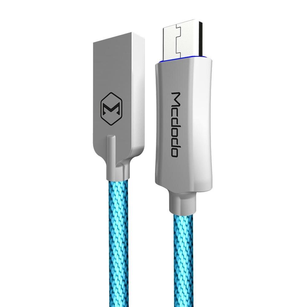 Mcdodo Micro USB Auto Disconnect 1M Gold / Grey / Blue / Red Cable With Auto Power Off, Nylon Braided And Power Protection (CAB-CA2890/CAB-CA2891/CAB-CA2892/CAB-CA2893)