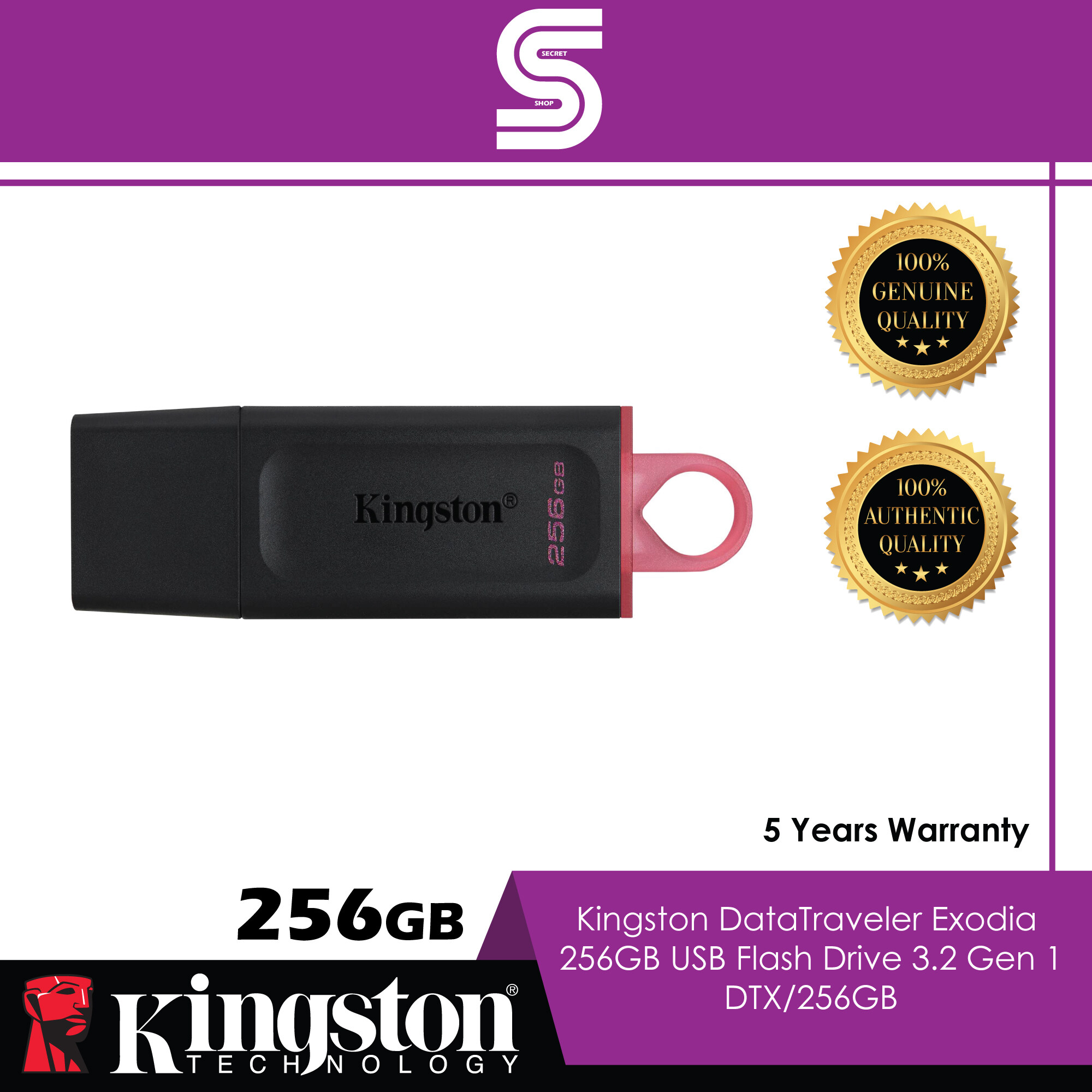 Kingston DataTraveler Exodia 256GB USB Flash Drive 3.2 Gen 1 - DTX/256GB