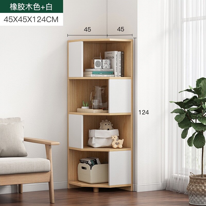 ROAM 4/5/6 Layer Multifunction Corner Cabinet Storage Cabinet Almari Buku Tepi Modern Style MDF Brown White Color