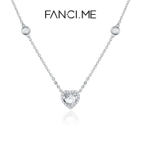 Fancime Love Heart Necklace S925 Sterling Pendant Luxury Minimalist Birthday Gift for Girlfriend