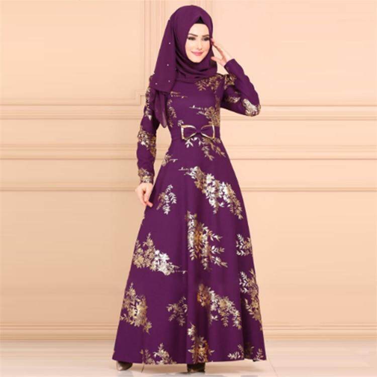 Price List Women Muslim Dress Dubai Folk Custom Printing Bow Female Dress Long Sleeve Big Swing Ladies Vestidos Plus Size S-5XL Terkini Price List Women Muslim Dress Dubai Folk Custom Printing Bow Female Dress Long Sleeve Big Swing Ladies Vestidos Plus Size S-5XL Terkini