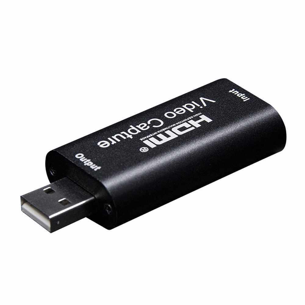 Mini Video Capture Card USB 2.0 Video Grabber Record Box PS4 Game DVD Camcorder Camera Recording Live Streaming (Standard)