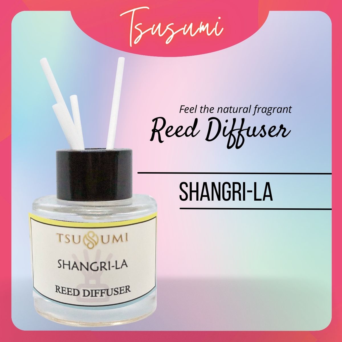 Shangri-La Reed Diffuser 50ml Air Freshener Perfume Room Home Fragrance Pewangi Rumah Flameless Indoor 无火 香薰