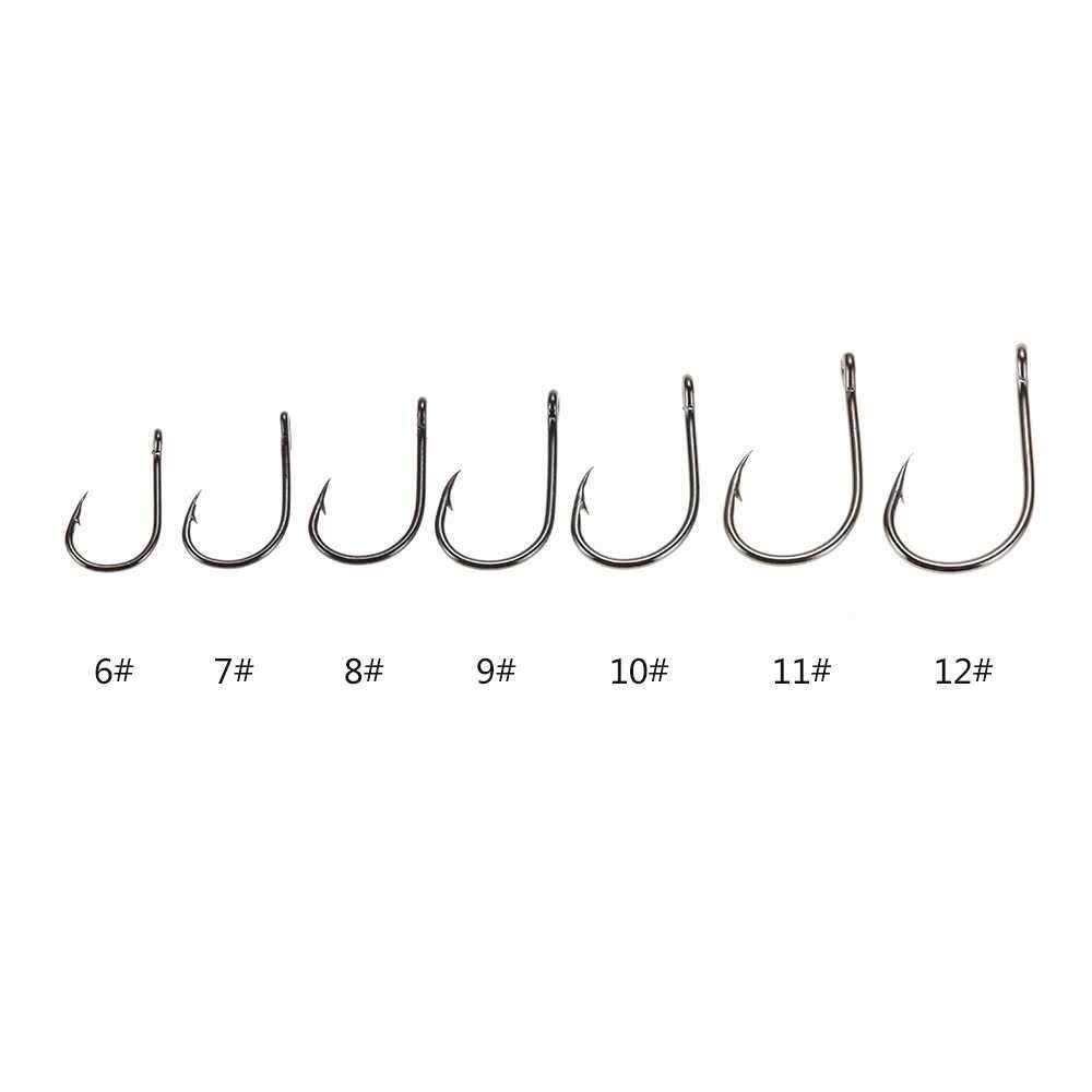 40pcs Strong Stainless Steel Sharpened Jigging Fish Hook Fishhook Jig ...