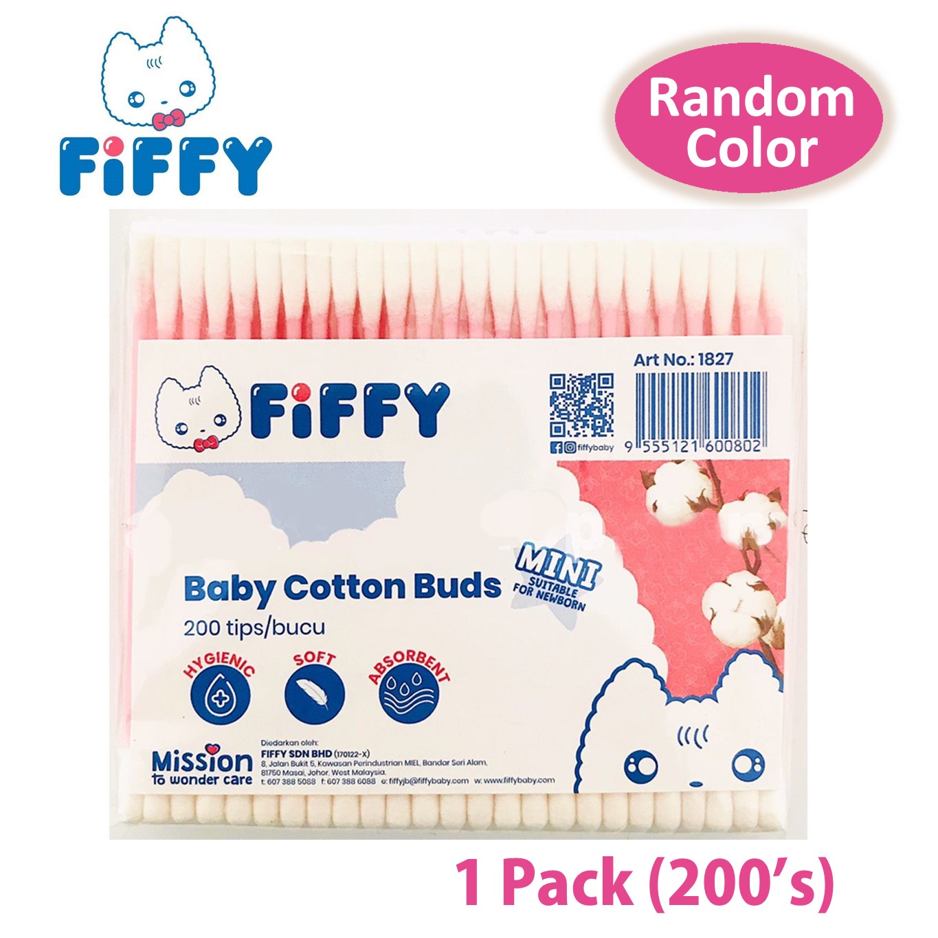 Fiffy Autumnz Slim Cotton Buds For Baby Round Soft Comfy Flexible 200 / 400 / 600 Tips